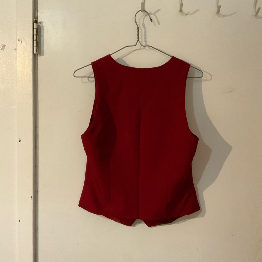 Forever 21 Red Button-Up Vest - Picture 3 of 3